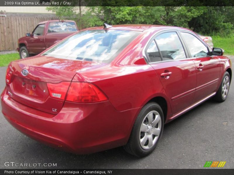 Ruby Red / Gray 2009 Kia Optima LX
