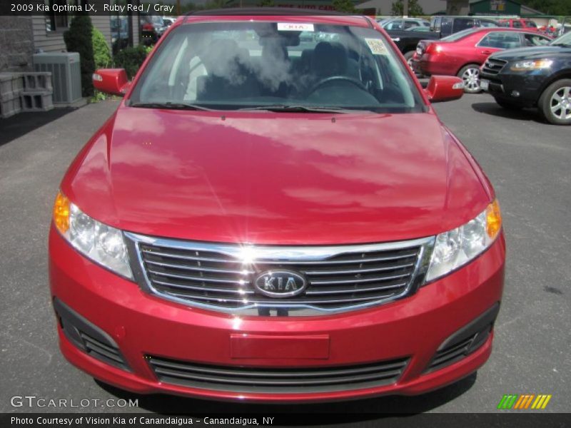 Ruby Red / Gray 2009 Kia Optima LX