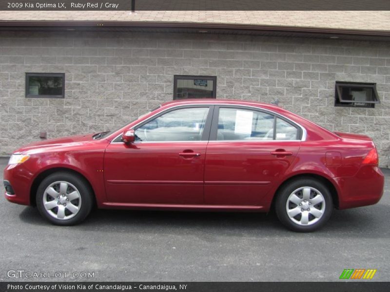 Ruby Red / Gray 2009 Kia Optima LX