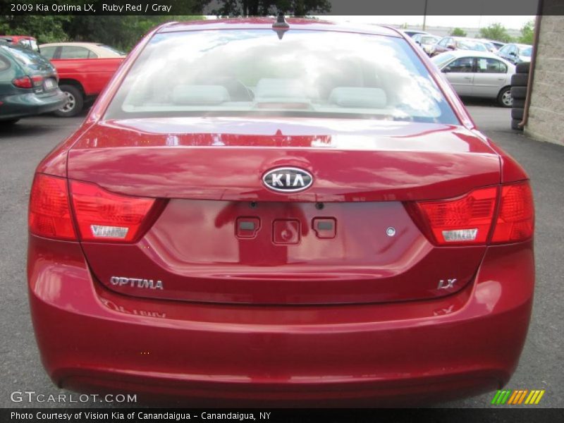 Ruby Red / Gray 2009 Kia Optima LX