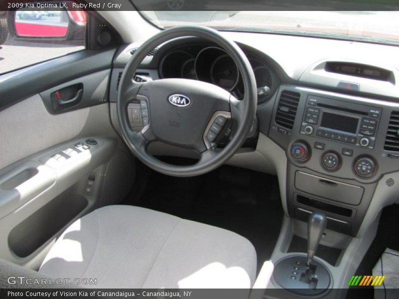 Ruby Red / Gray 2009 Kia Optima LX