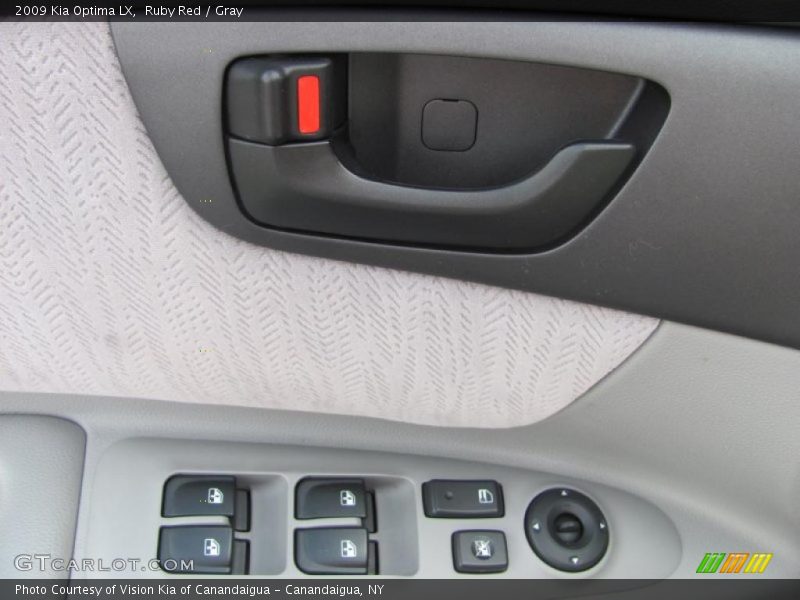 Ruby Red / Gray 2009 Kia Optima LX