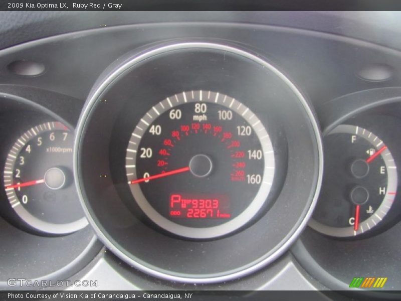 Ruby Red / Gray 2009 Kia Optima LX
