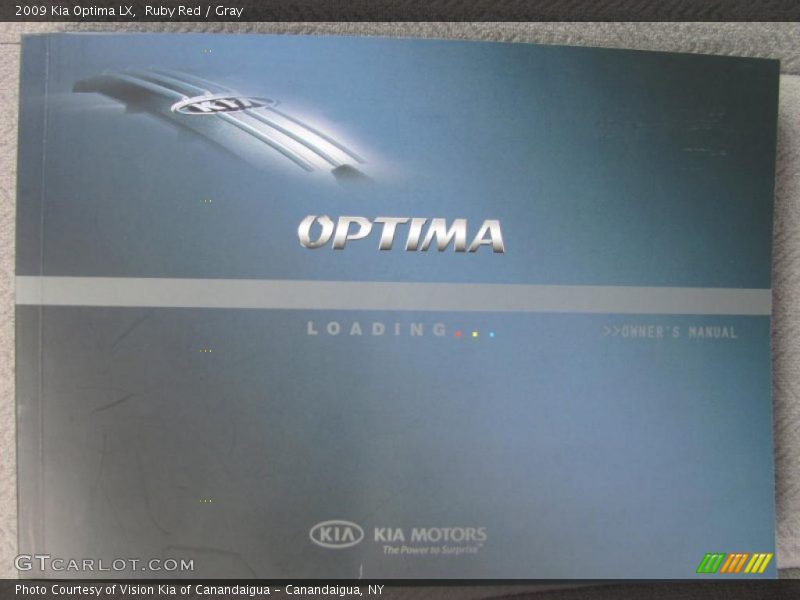 Ruby Red / Gray 2009 Kia Optima LX