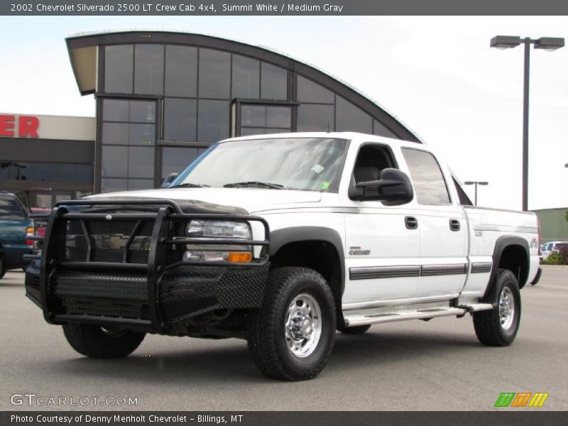 Summit White / Medium Gray 2002 Chevrolet Silverado 2500 LT Crew Cab 4x4