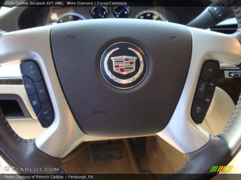 White Diamond / Cocoa/Cashmere 2009 Cadillac Escalade EXT AWD