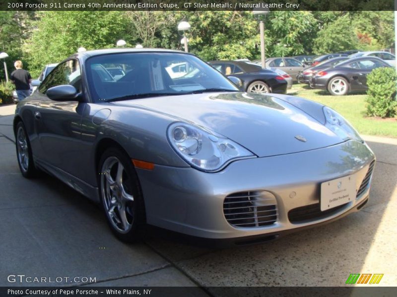 GT Silver Metallic / Natural Leather Grey 2004 Porsche 911 Carrera 40th Anniversary Edition Coupe
