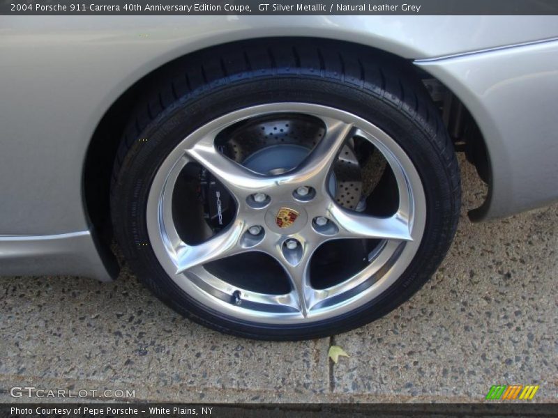 GT Silver Metallic / Natural Leather Grey 2004 Porsche 911 Carrera 40th Anniversary Edition Coupe