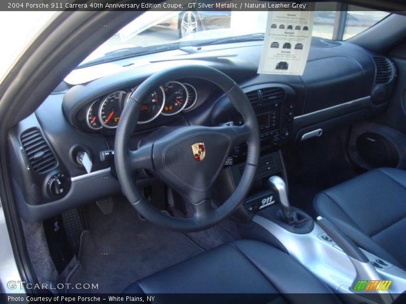 GT Silver Metallic / Natural Leather Grey 2004 Porsche 911 Carrera 40th Anniversary Edition Coupe