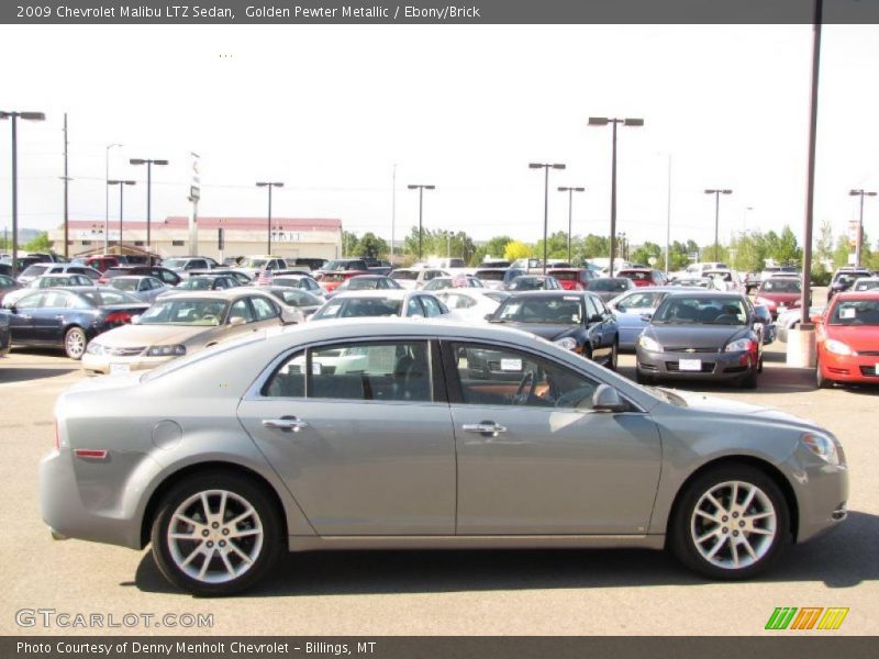 Golden Pewter Metallic / Ebony/Brick 2009 Chevrolet Malibu LTZ Sedan