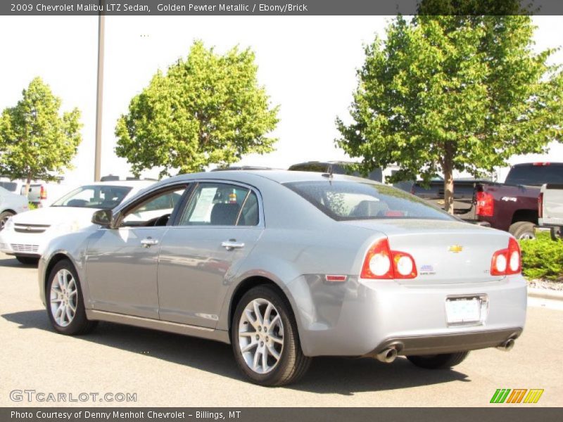 Golden Pewter Metallic / Ebony/Brick 2009 Chevrolet Malibu LTZ Sedan