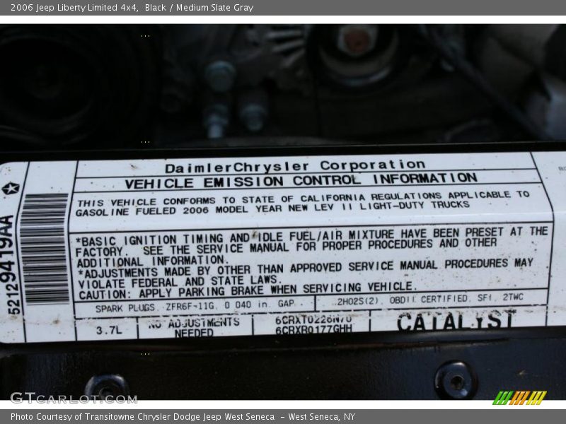 Black / Medium Slate Gray 2006 Jeep Liberty Limited 4x4