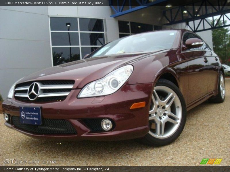 Barolo Red Metallic / Black 2007 Mercedes-Benz CLS 550