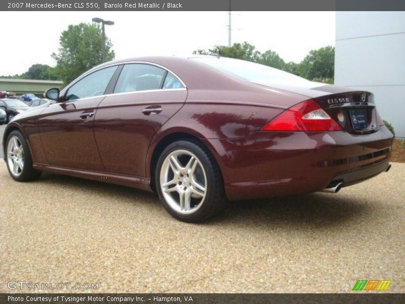 Barolo Red Metallic / Black 2007 Mercedes-Benz CLS 550