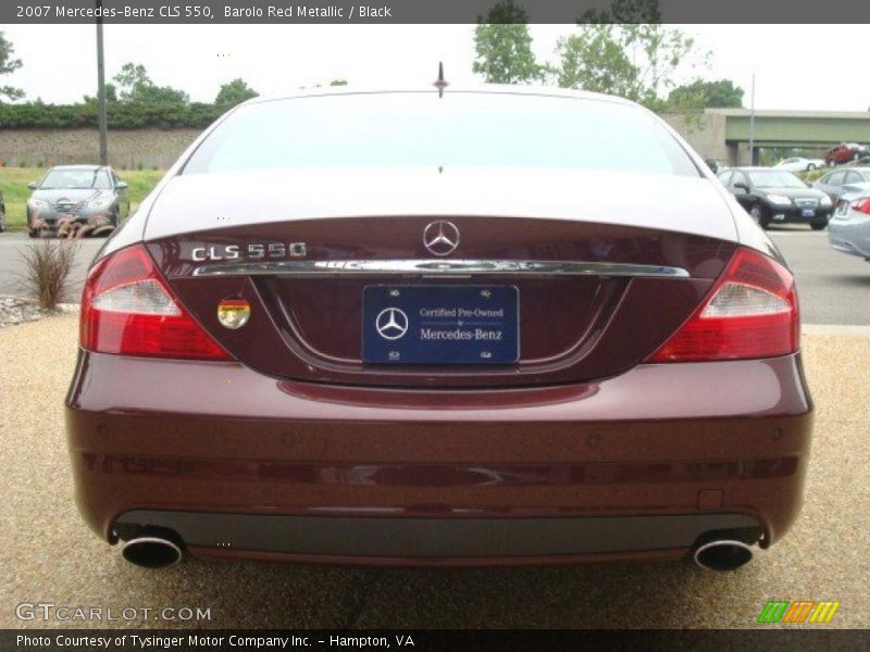 Barolo Red Metallic / Black 2007 Mercedes-Benz CLS 550