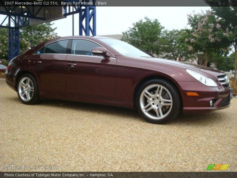 Barolo Red Metallic / Black 2007 Mercedes-Benz CLS 550