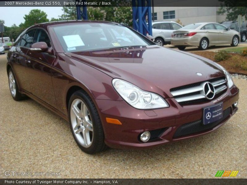 Barolo Red Metallic / Black 2007 Mercedes-Benz CLS 550