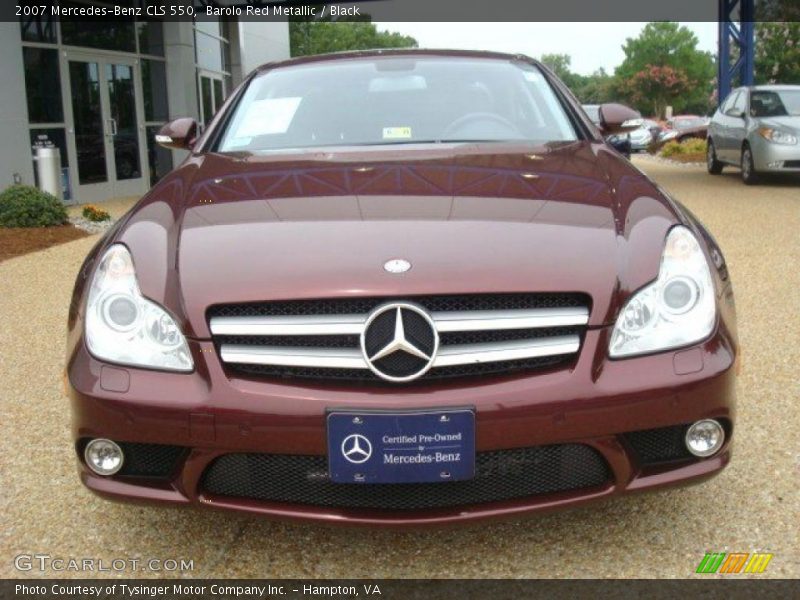 Barolo Red Metallic / Black 2007 Mercedes-Benz CLS 550