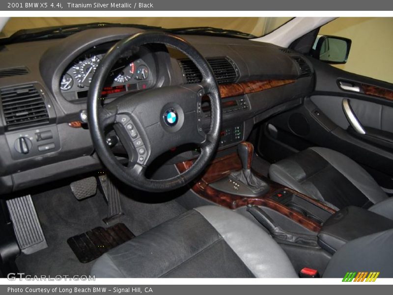 Titanium Silver Metallic / Black 2001 BMW X5 4.4i