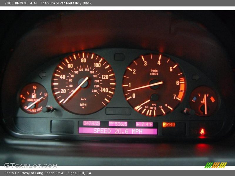 Titanium Silver Metallic / Black 2001 BMW X5 4.4i