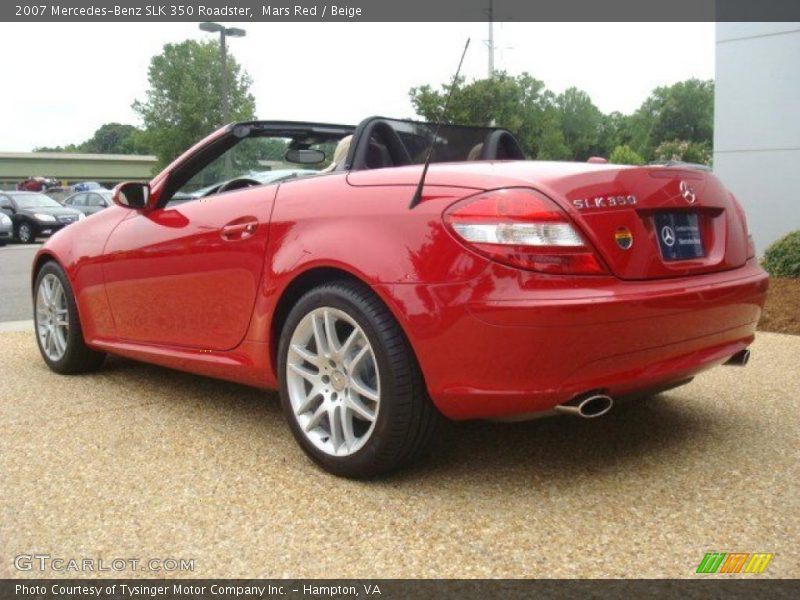 Mars Red / Beige 2007 Mercedes-Benz SLK 350 Roadster
