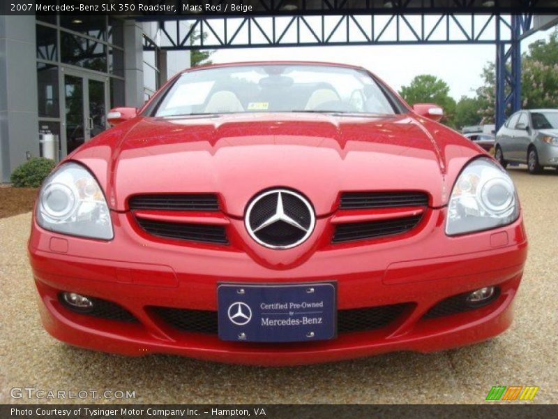 Mars Red / Beige 2007 Mercedes-Benz SLK 350 Roadster