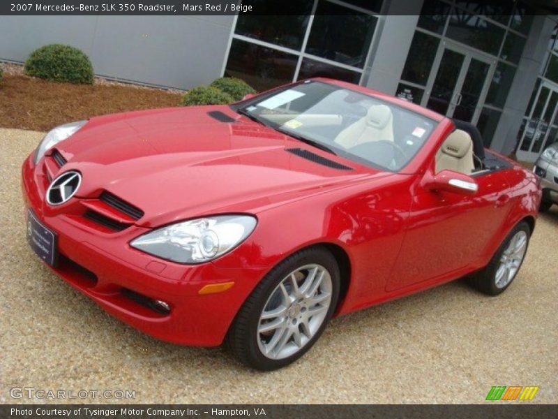 Mars Red / Beige 2007 Mercedes-Benz SLK 350 Roadster