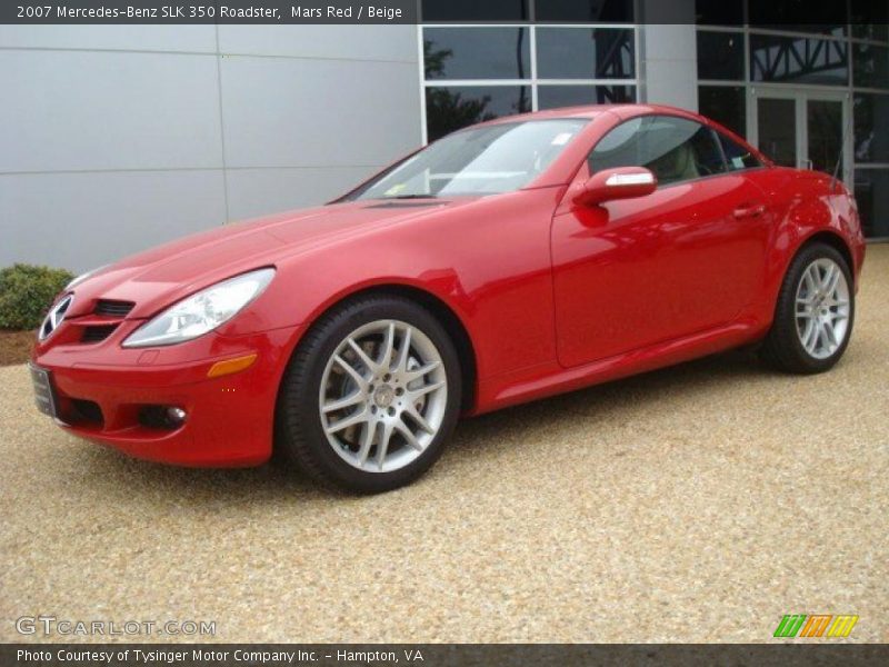 Mars Red / Beige 2007 Mercedes-Benz SLK 350 Roadster