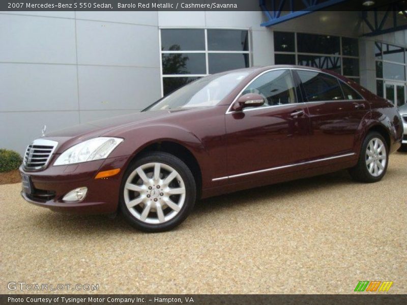 Barolo Red Metallic / Cashmere/Savanna 2007 Mercedes-Benz S 550 Sedan