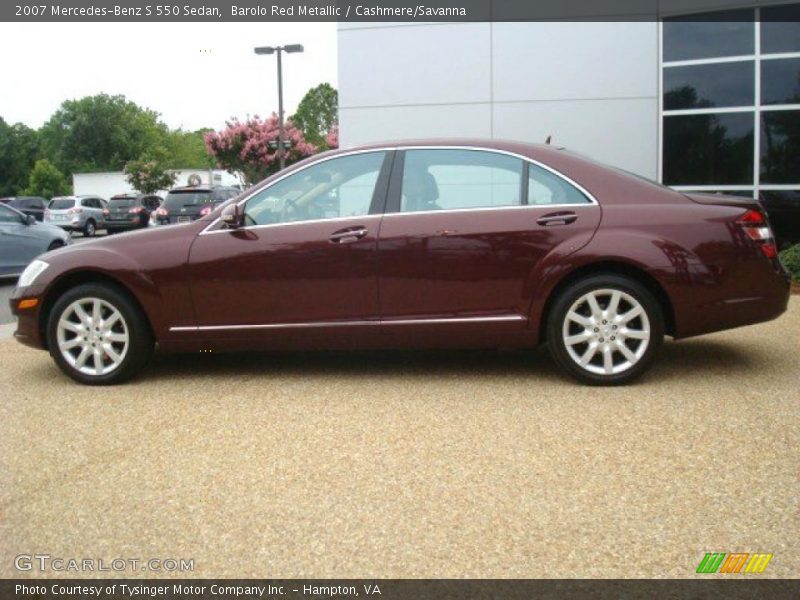 Barolo Red Metallic / Cashmere/Savanna 2007 Mercedes-Benz S 550 Sedan