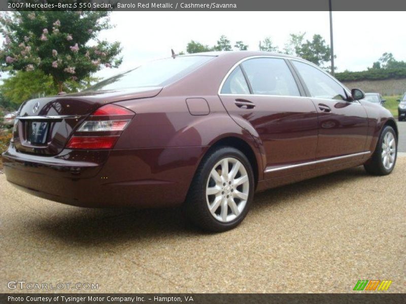 Barolo Red Metallic / Cashmere/Savanna 2007 Mercedes-Benz S 550 Sedan