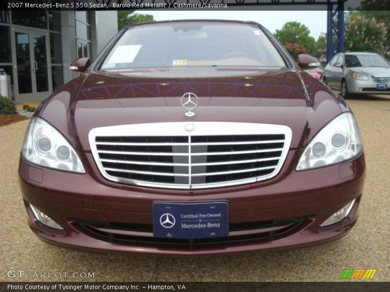 Barolo Red Metallic / Cashmere/Savanna 2007 Mercedes-Benz S 550 Sedan