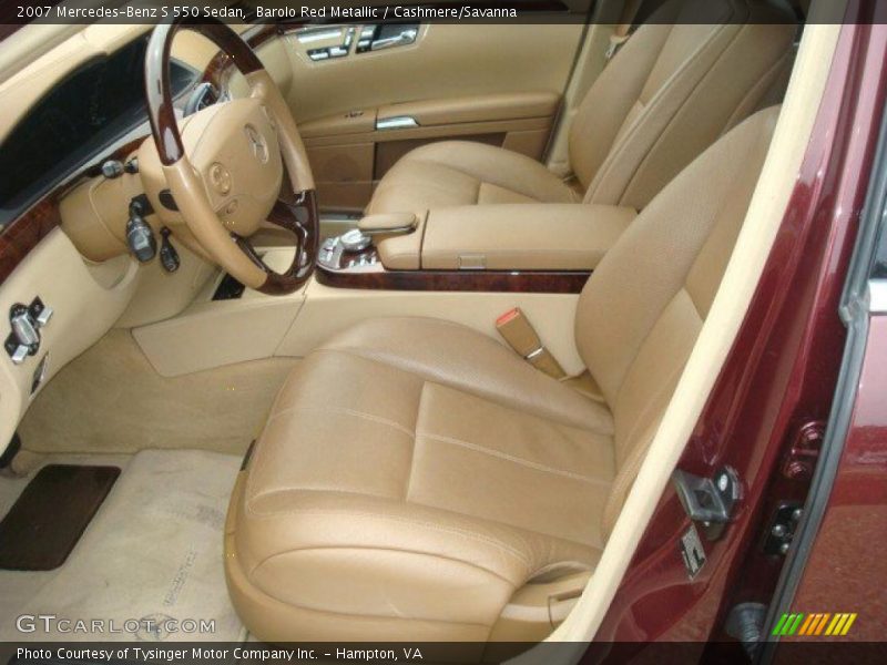 Barolo Red Metallic / Cashmere/Savanna 2007 Mercedes-Benz S 550 Sedan