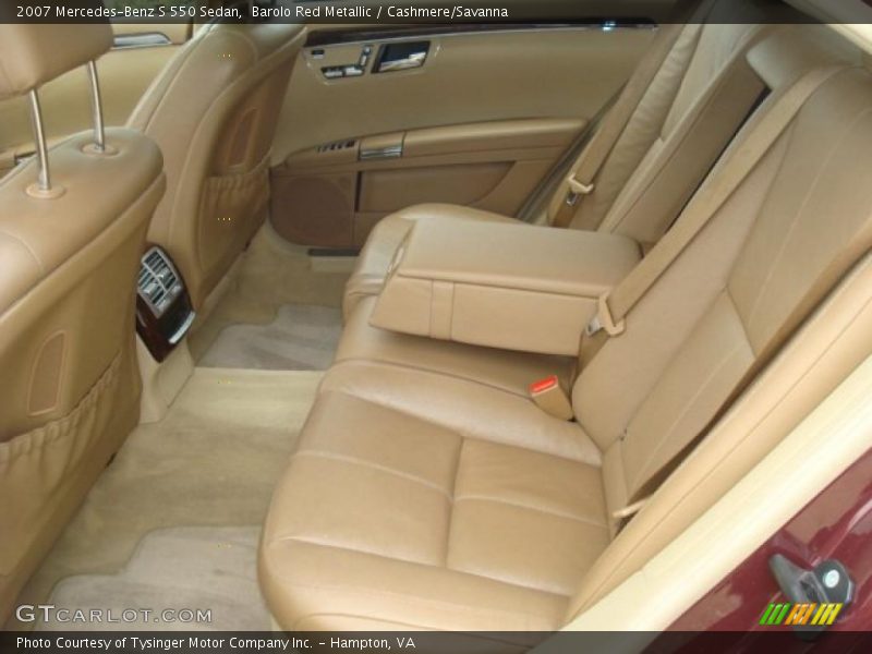 Barolo Red Metallic / Cashmere/Savanna 2007 Mercedes-Benz S 550 Sedan
