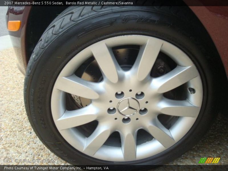 Barolo Red Metallic / Cashmere/Savanna 2007 Mercedes-Benz S 550 Sedan