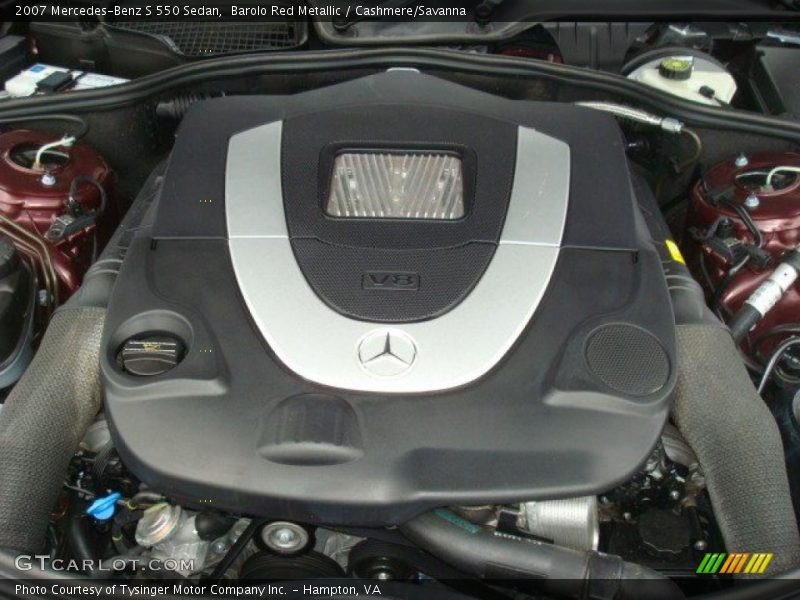 Barolo Red Metallic / Cashmere/Savanna 2007 Mercedes-Benz S 550 Sedan