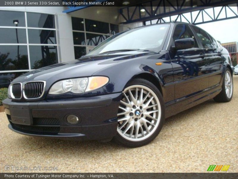 Black Sapphire Metallic / Sand 2003 BMW 3 Series 330i Sedan