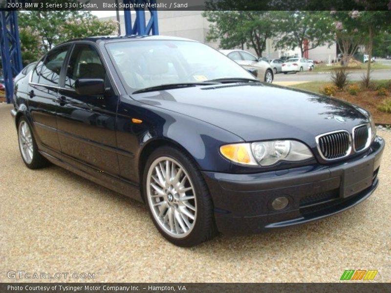 Black Sapphire Metallic / Sand 2003 BMW 3 Series 330i Sedan