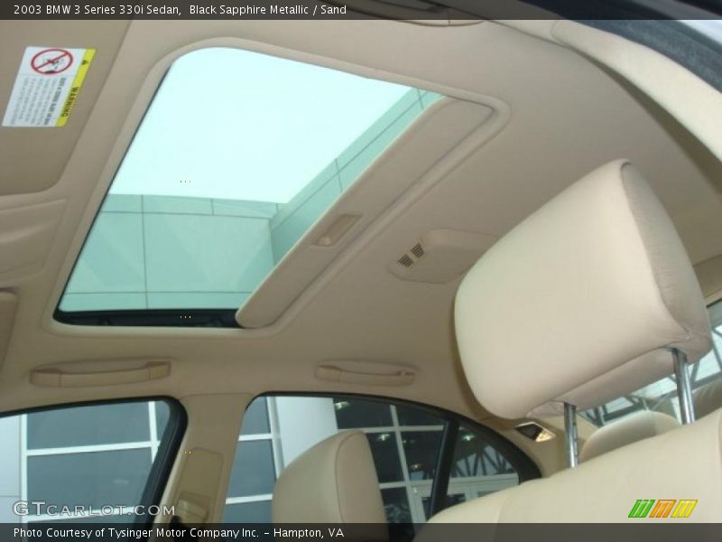 Black Sapphire Metallic / Sand 2003 BMW 3 Series 330i Sedan