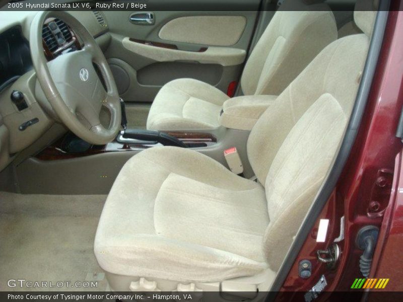 Ruby Red / Beige 2005 Hyundai Sonata LX V6