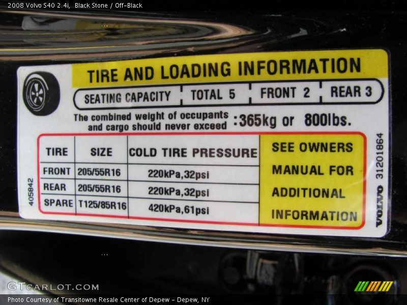 Black Stone / Off-Black 2008 Volvo S40 2.4i