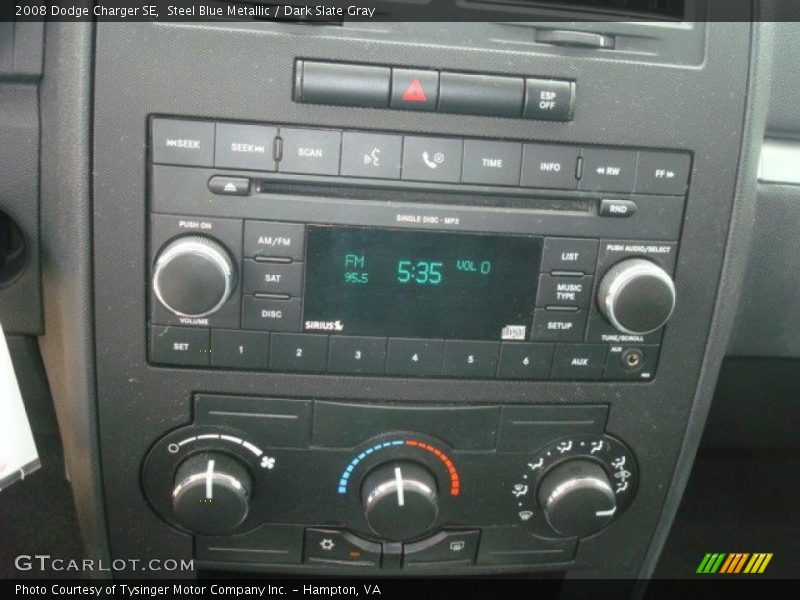Steel Blue Metallic / Dark Slate Gray 2008 Dodge Charger SE