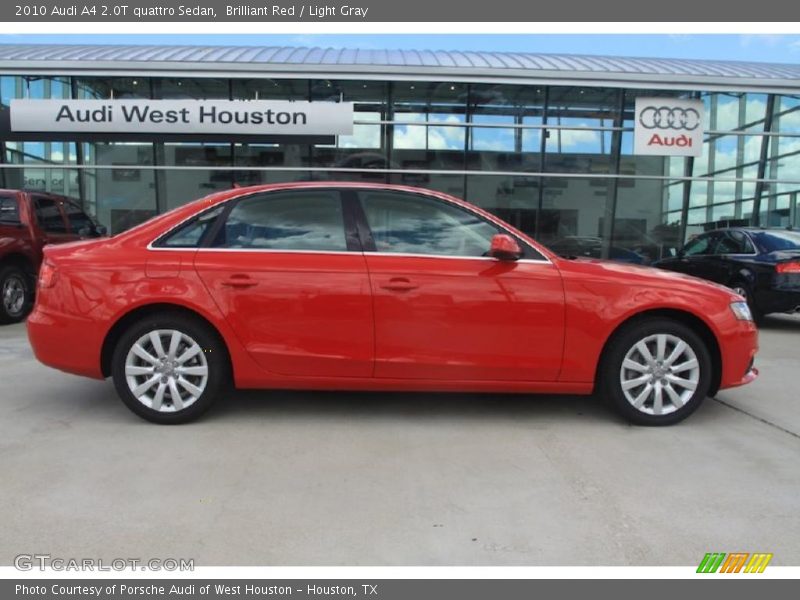 Brilliant Red / Light Gray 2010 Audi A4 2.0T quattro Sedan