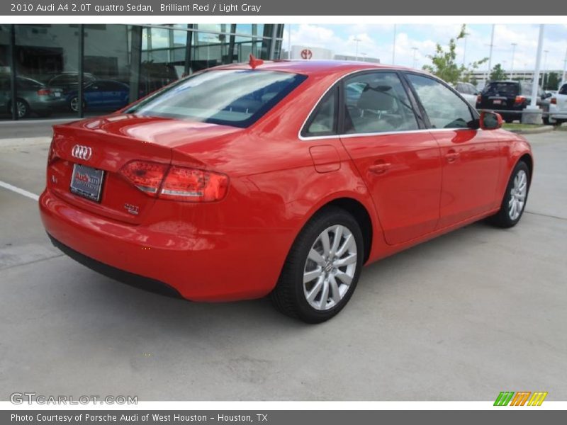Brilliant Red / Light Gray 2010 Audi A4 2.0T quattro Sedan