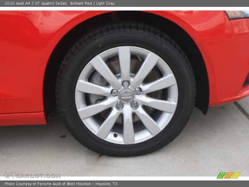 Brilliant Red / Light Gray 2010 Audi A4 2.0T quattro Sedan