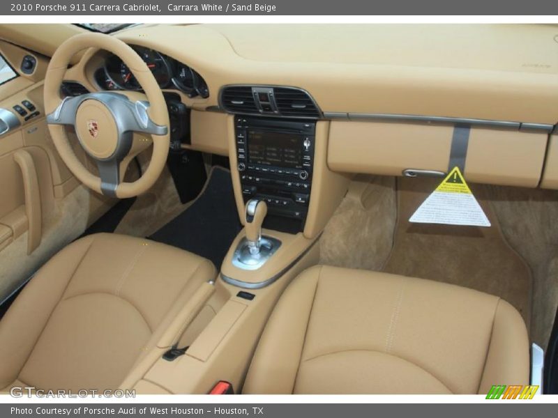 Carrara White / Sand Beige 2010 Porsche 911 Carrera Cabriolet