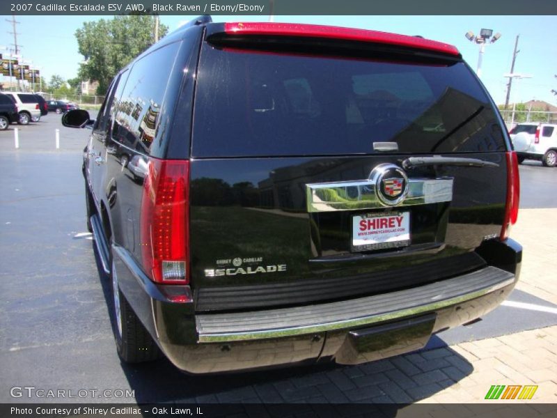 Black Raven / Ebony/Ebony 2007 Cadillac Escalade ESV AWD