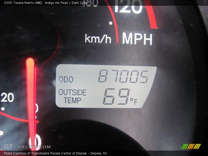 Indigo Ink Pearl / Dark Gray 2005 Toyota Matrix AWD