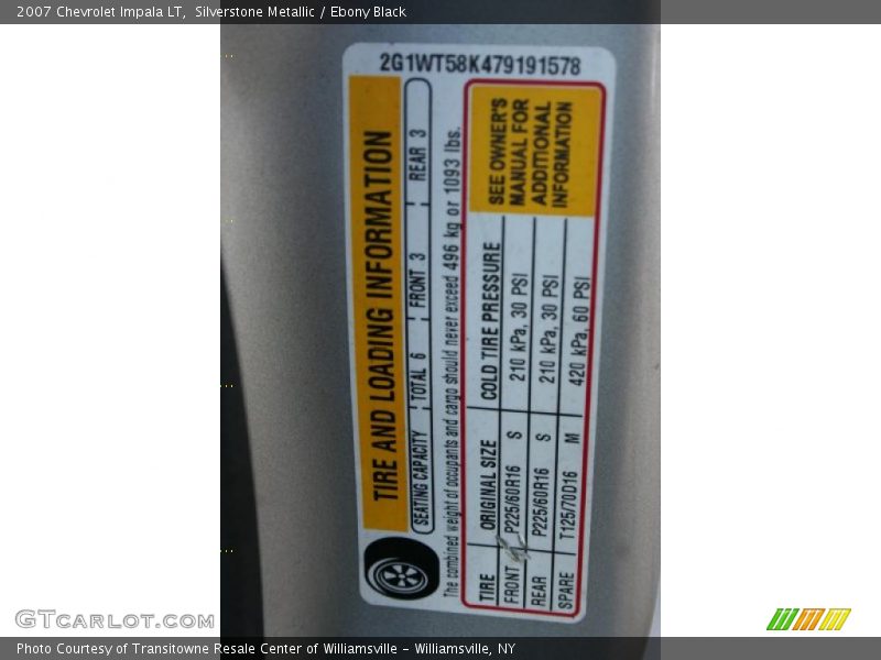 Silverstone Metallic / Ebony Black 2007 Chevrolet Impala LT
