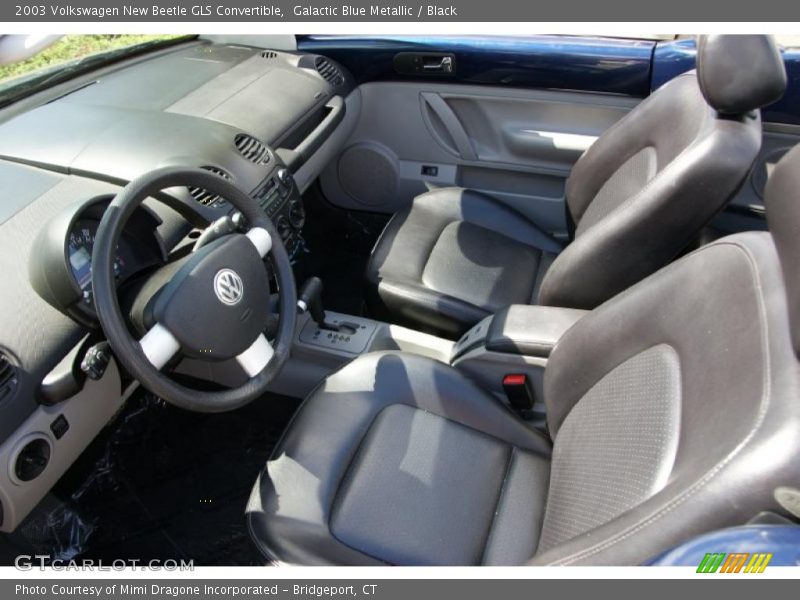 Galactic Blue Metallic / Black 2003 Volkswagen New Beetle GLS Convertible